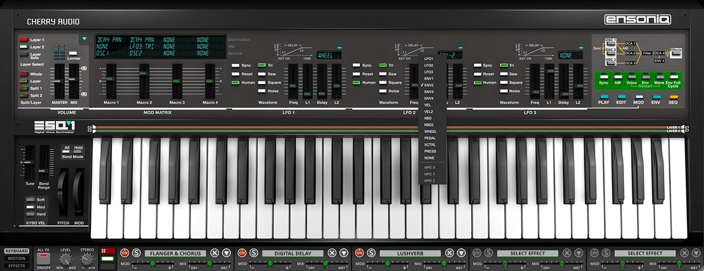 Ensoniq ESQ-1 by Cherry Audio